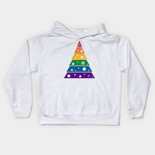 LGBT Rainbow Xmas Tree Kids Hoodie